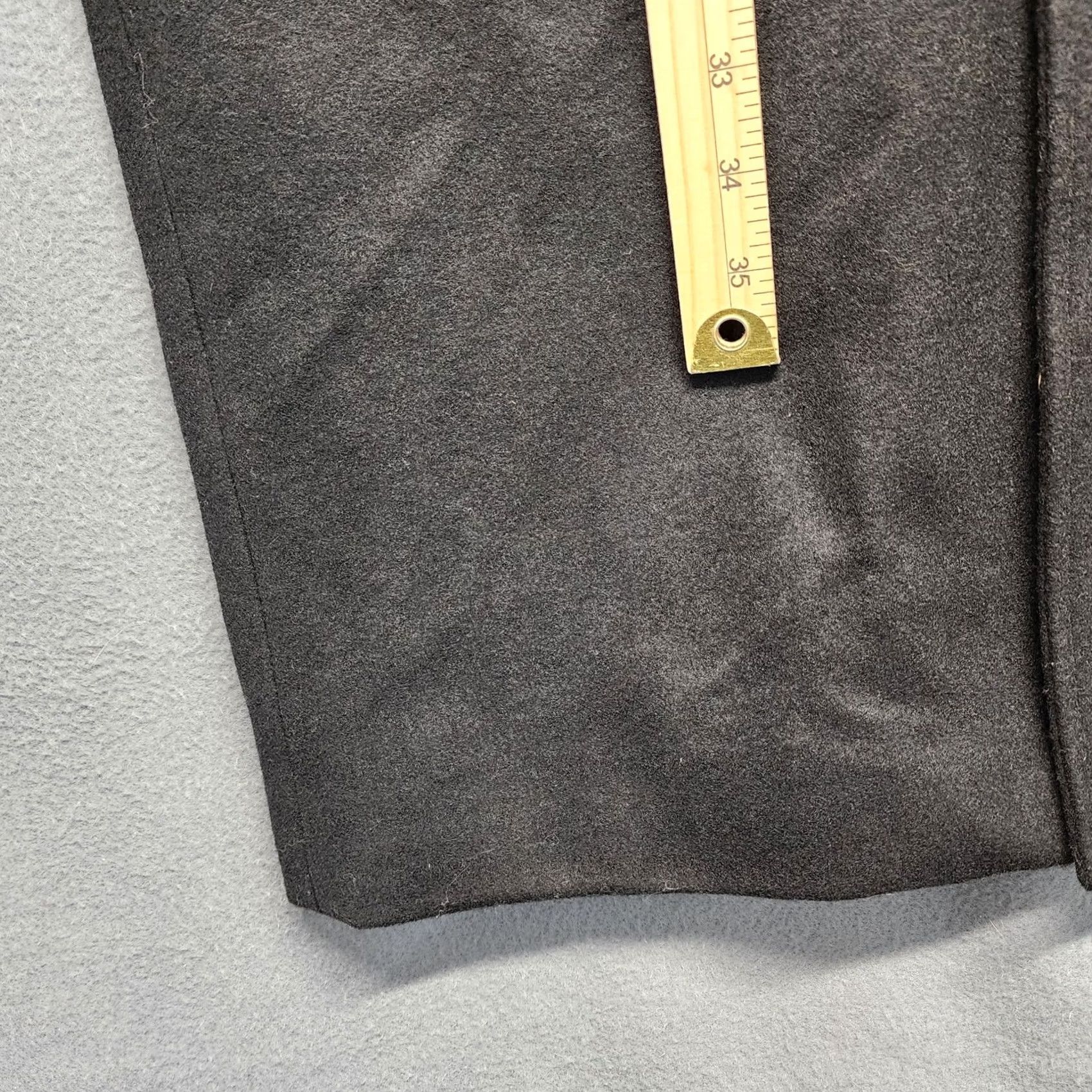 Lands' End Lands' End Wool Blend Overcoat Coat Mens M Regular Long Button Black Charcoal Top Dress Coat Size US M / EU 48-50 / 2 - 7 Thumbnail