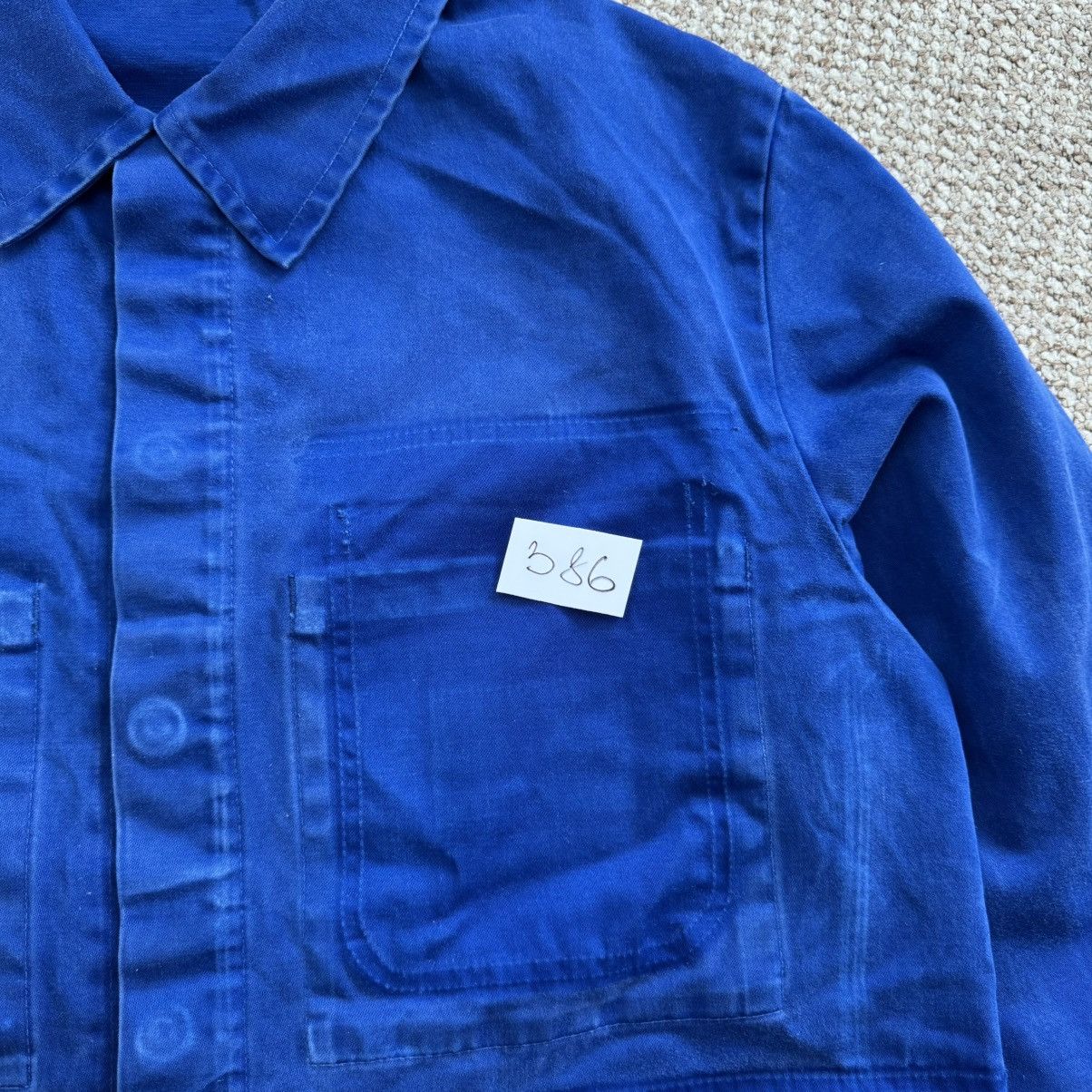 Vintage French vintage distressed worn blue chore works jacket Size US M / EU 48-50 / 2 - 8 Thumbnail