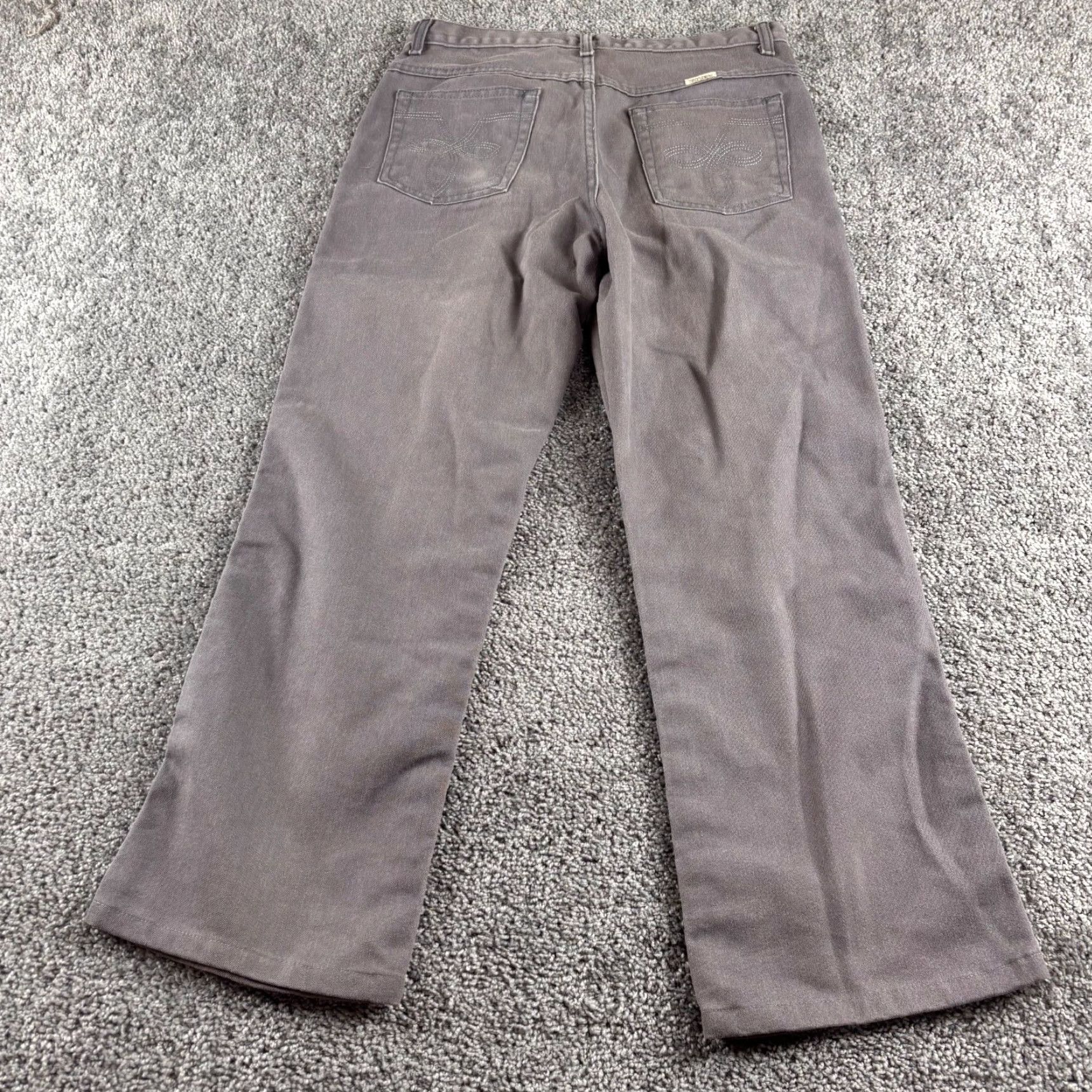 Denime VINTAGE Sheplers Mens Pants 32x28 Denim Gray Western Ranch Straight Leg 1990s Rockabilly Everyday Mens Size US 32 / EU 48 - 6 Thumbnail