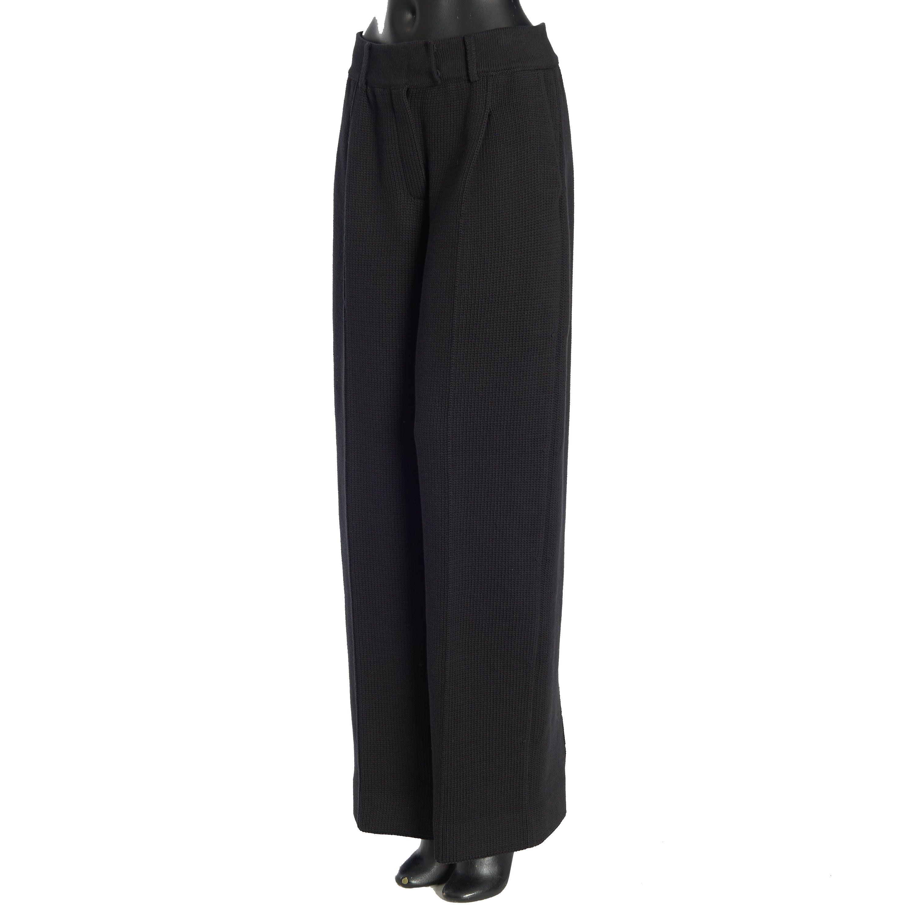 Fendi Knitted Trousers In Black Cotton Blend Size 30" / US 8 / IT 44 - 2 Thumbnail