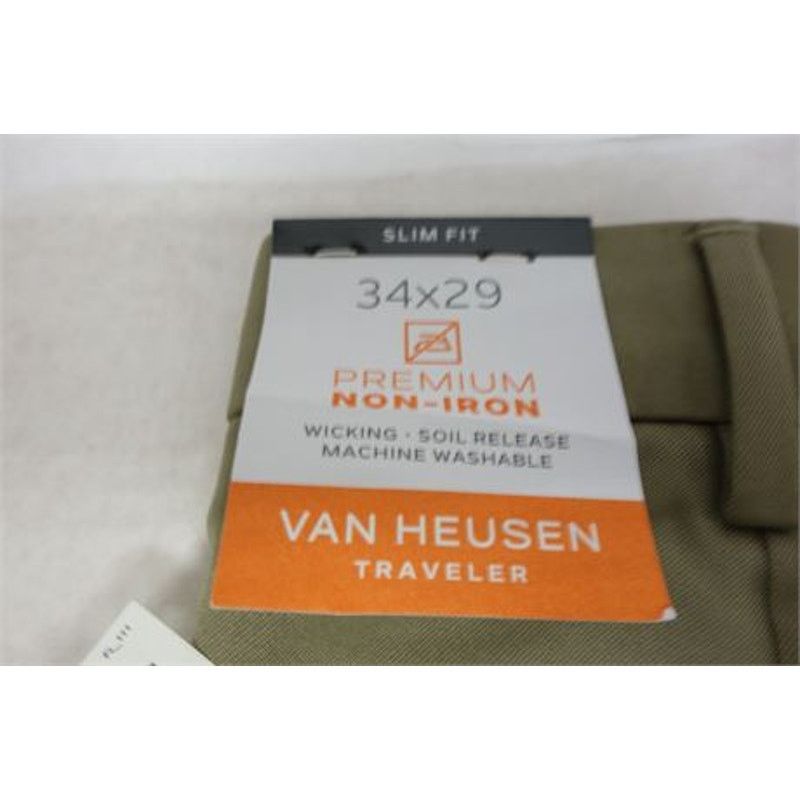 Van Heusen NWT- 3-Pair Mens Slim VanHeusen Slacks S34 Size US 34 / EU 50 - 3 Thumbnail