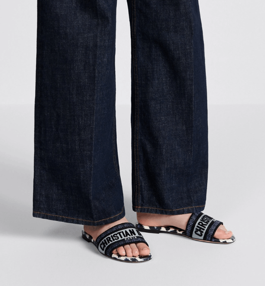 Dior o1w1db10625 KCQ209 Dway Slides in Deep Ocean Blue Size US 6 / IT 36 - 5 Thumbnail