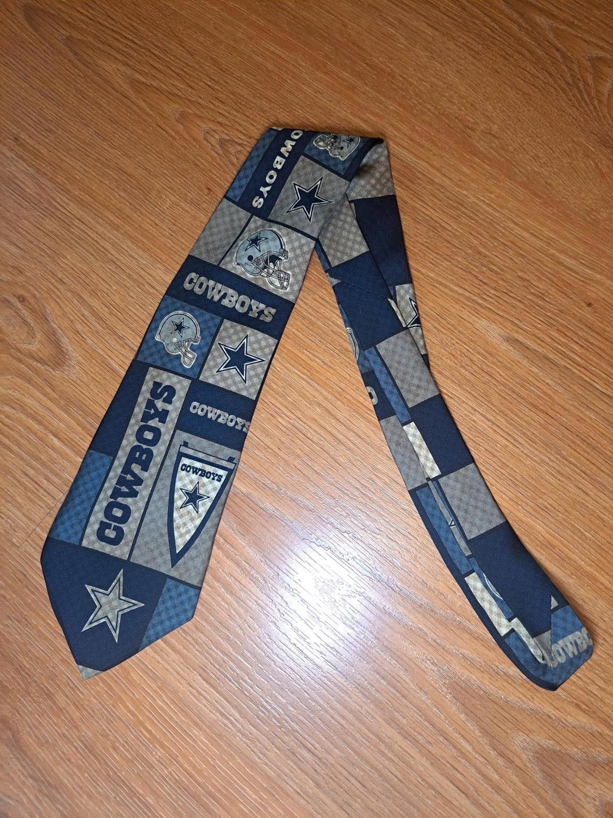 NFL Dallas Cowboys 100% Silk Tie Blue Multicolor Made in Korea Size ONE SIZE - 4 Thumbnail