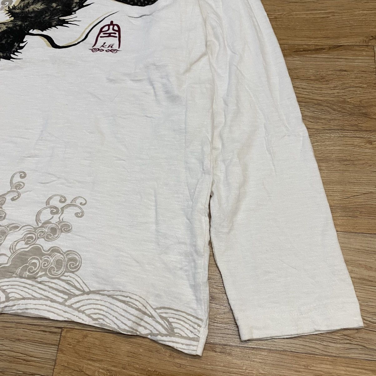 Japanese Brand 2000s KU Tee Style Sukajan Long Sleeve Tshirt Size US L / EU 52-54 / 3 - 7 Thumbnail