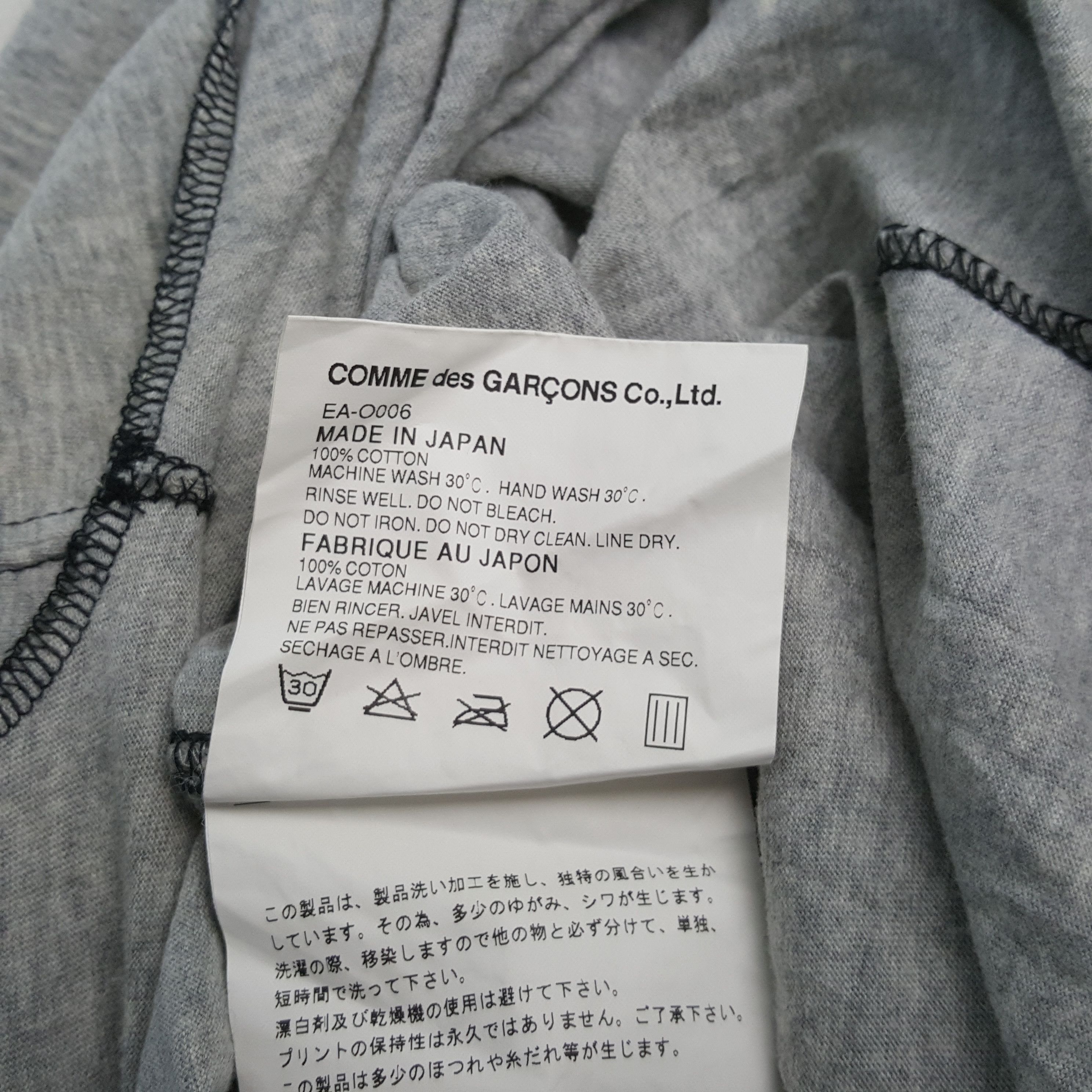 Comme des Garcons Comme des Garcons Japanese Brand Tshirt RR13 Size S / US 4 / IT 40 - 6 Thumbnail