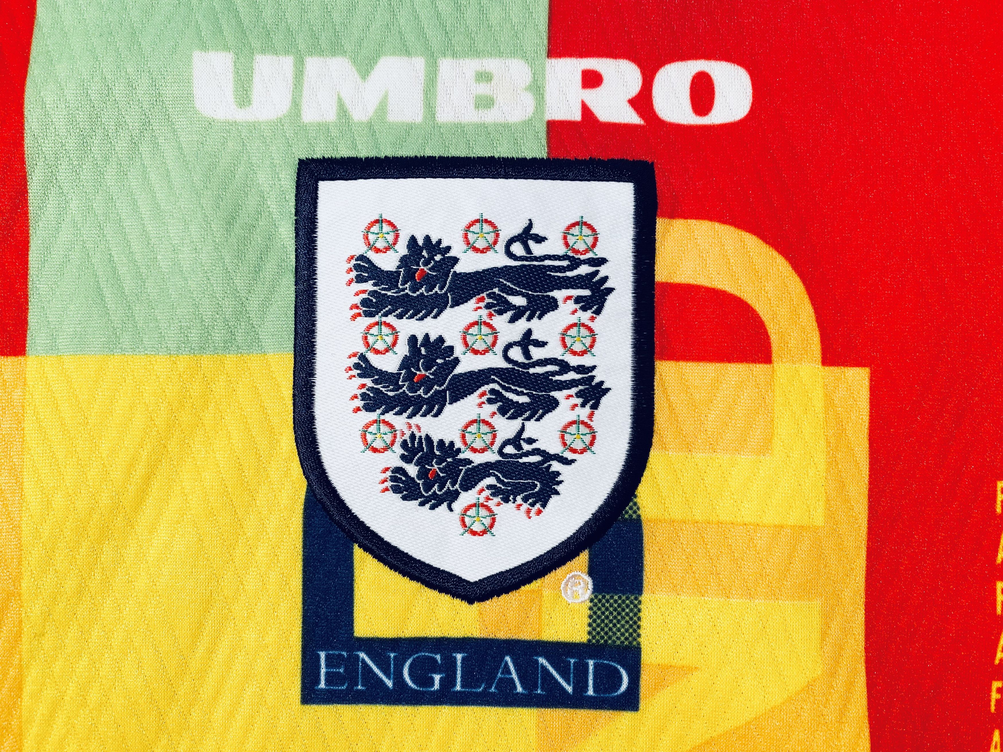 Umbro England Away Goalkeeper Euro 96 Football Shirt Jersey Size US L / EU 52-54 / 3 - 6 Thumbnail