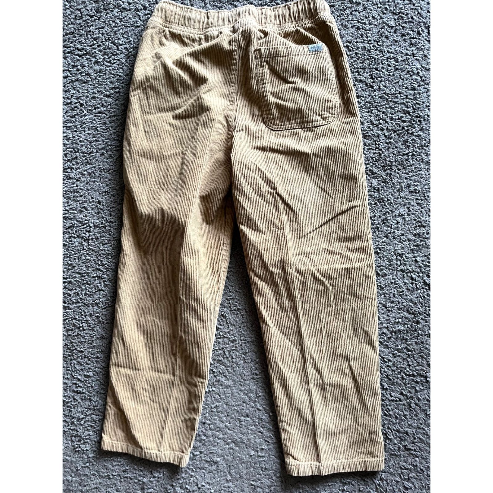H&M H&M Jeans Woman Loose Fit 14 Khaki Corduroy Drawstring Wide-Leg 14 Brown Womens Jeans Corduroy Drawstring H&M Couple Ample 14 Size 36" / US 14 / IT 50 - 3 Thumbnail
