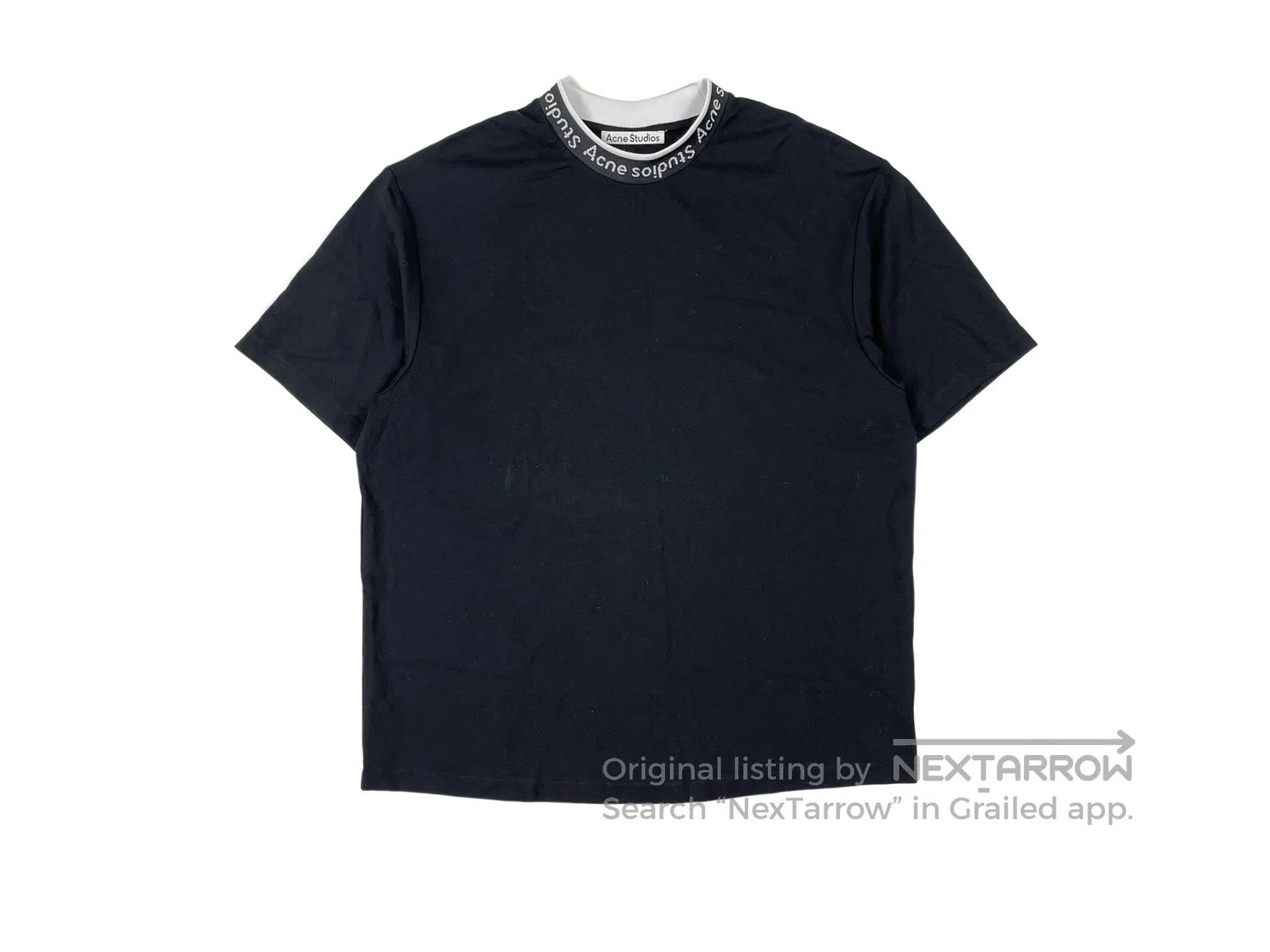 Acne Studios Acne Studios Collar Lettering Black Short Sleeve Size US M / EU 48-50 / 2 - 1 Thumbnail