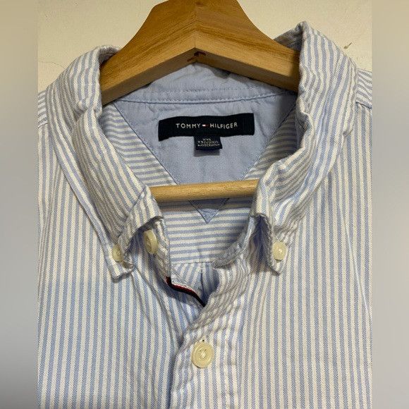 Tommy Hilfiger Tommy Hilfiger Short Sleeve Striped Oxford Shirt - XXL Size US XXL / EU 58 / 5 - 6 Thumbnail