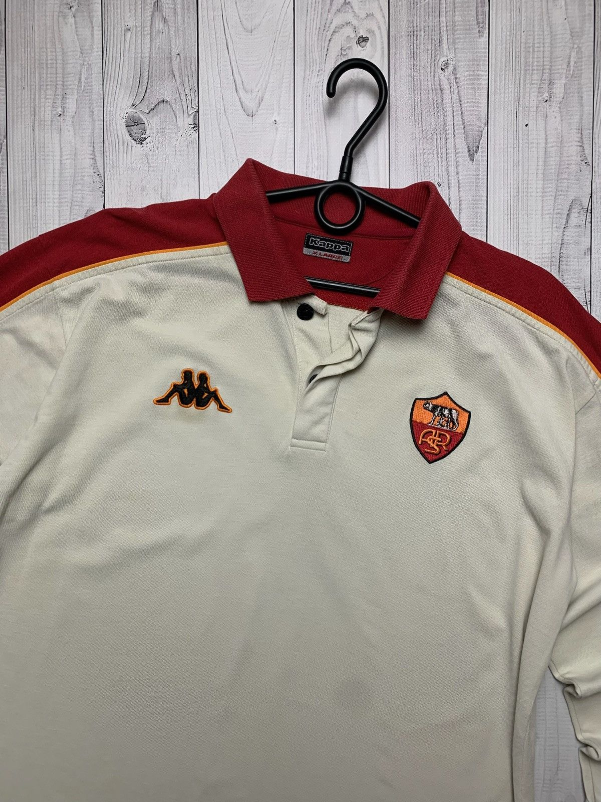 Kappa × Vintage Vintage kappa AS Roma soccer rugby shirt size XL Size US XL / EU 56 / 4 - 2 Thumbnail