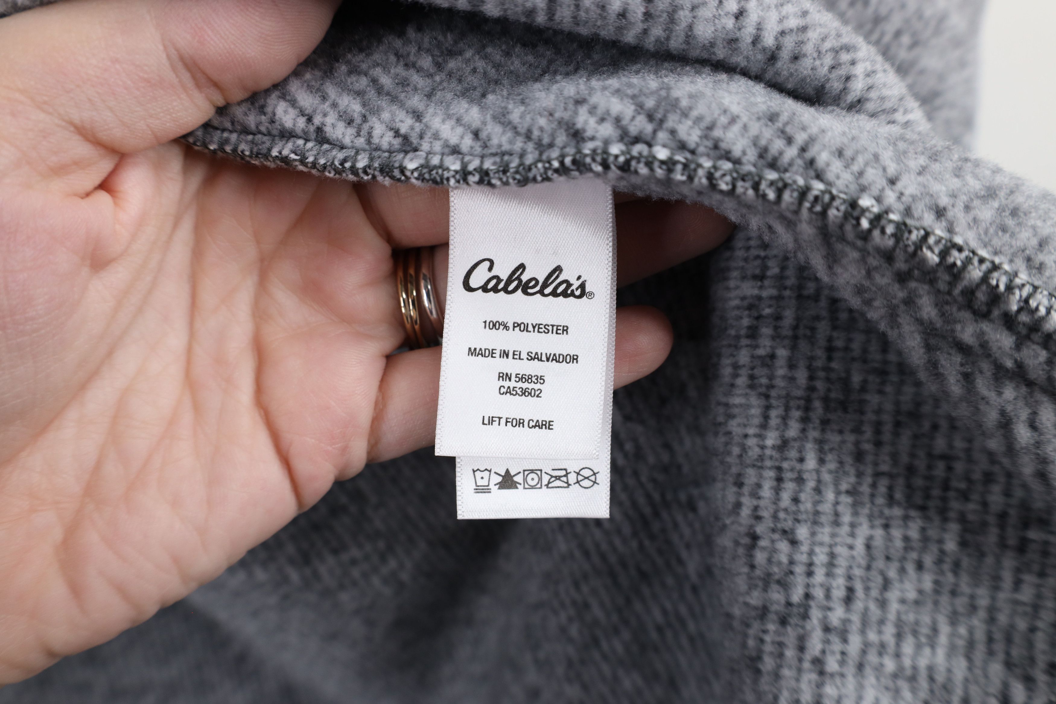 Cabelas × Vintage Vintage Cabelas Fleece Button Shirt Jacket Jac Shirt Gray Size US L / EU 52-54 / 3 - 7 Thumbnail