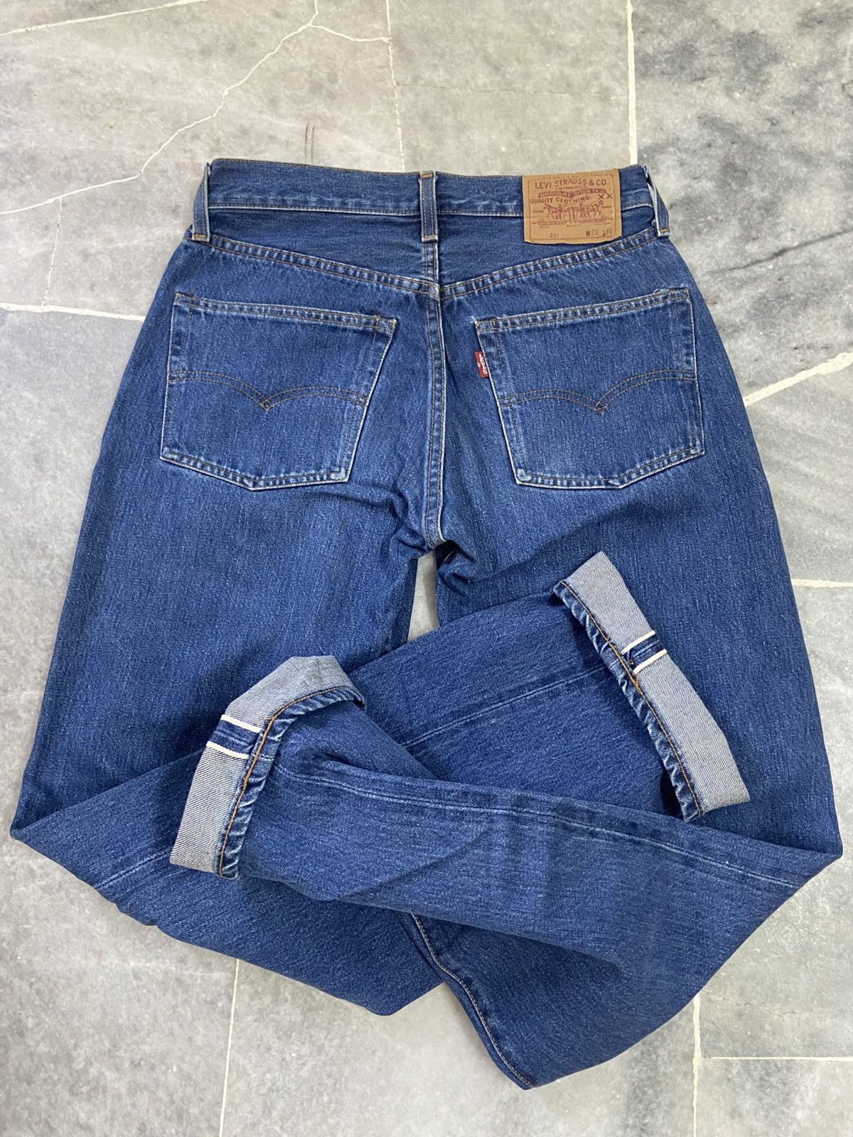 Levi's True Vintage 70s Levis 501 Big E Selvedge Jeans Size US 28 / EU 44 - 9 Thumbnail