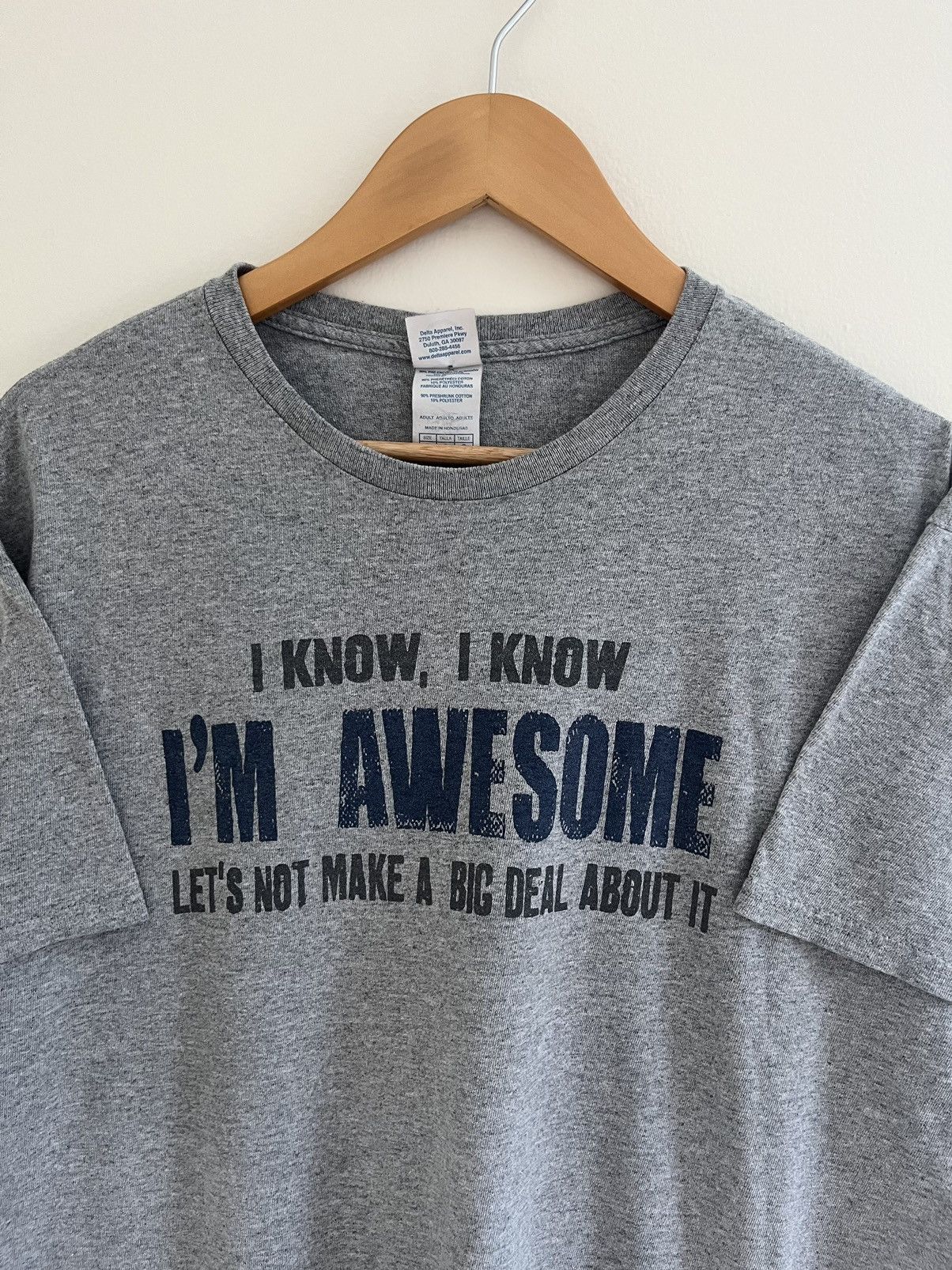 Vintage VINTAGE Y2K ADULT “I’M AWESOME” DELTA T-SHIRT Size US L / EU 52-54 / 3 - 1 Thumbnail