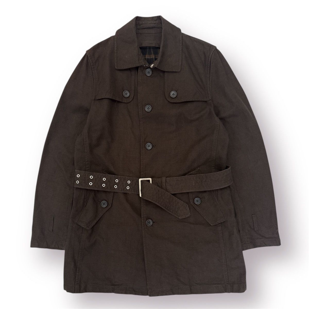 PPFM 🔥 PPFM Box Houndstooth Trench Coat Avant garde - L Size US M / EU 48-50 / 2 - 2 Thumbnail