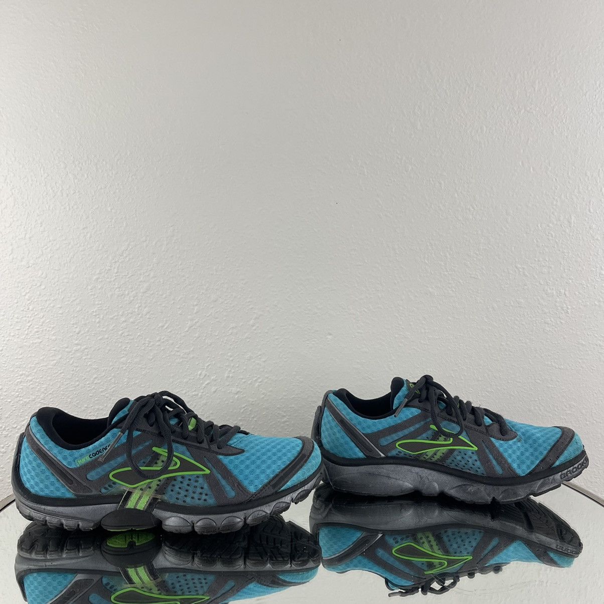 Brooks BROOKS Womens Blue Green PureCadence Road Running Sneakers Size US 7 / IT 37 - 3 Thumbnail