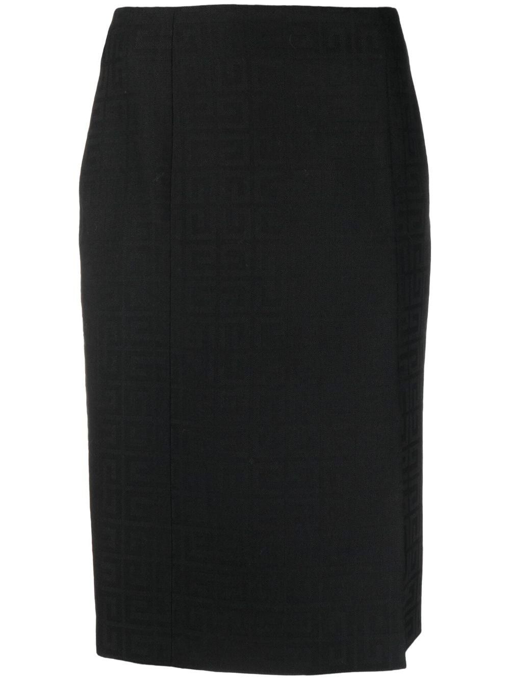Givenchy o1y0925 Midi Skirt in Black Size 27" / US 4 / IT 40 - 1 Thumbnail