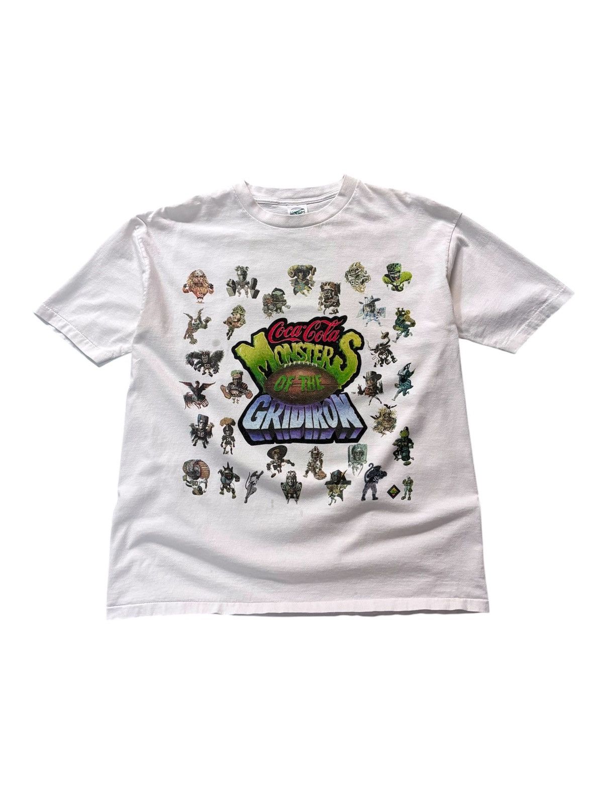 NFL 90’s NFL Monsters of the Gridiron Coca Cola Coke Vintage Tee Size US XL / EU 56 / 4 - 1 Thumbnail