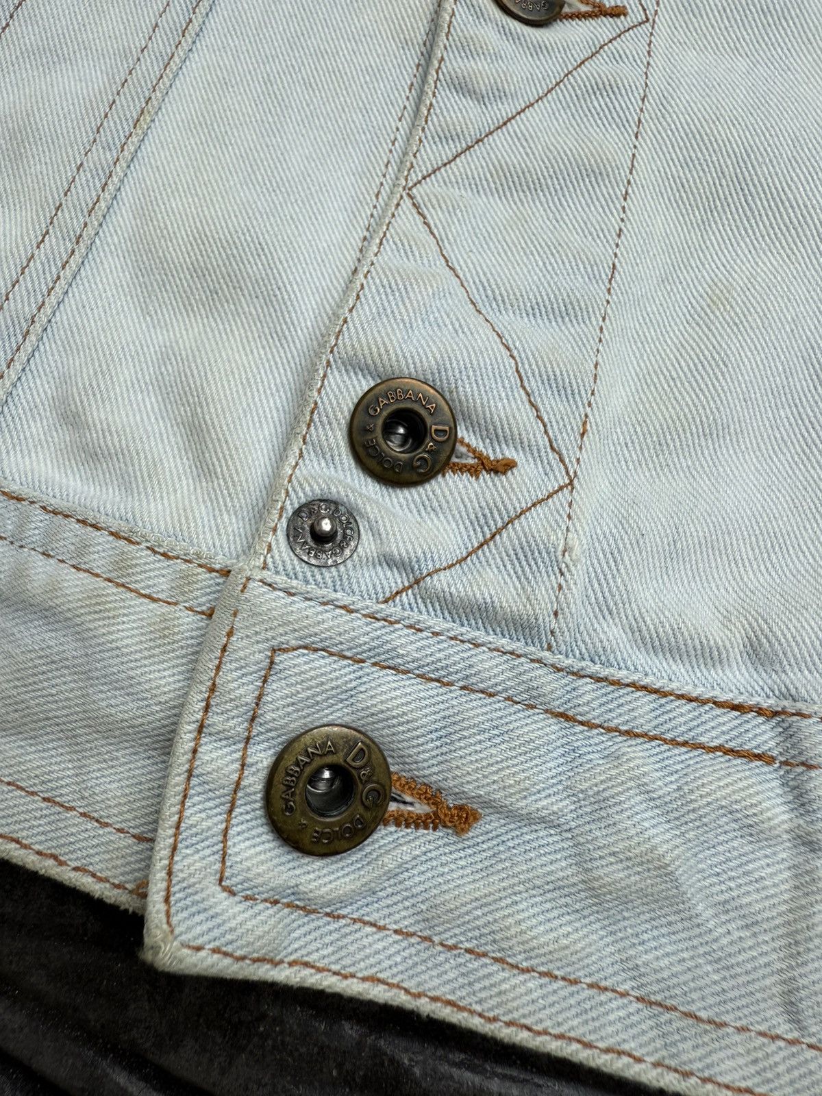 Dolce & Gabbana Dolce & Gabbana Acid Wash Denim Trucker Jacket Size S / US 4 / IT 40 - 5 Thumbnail