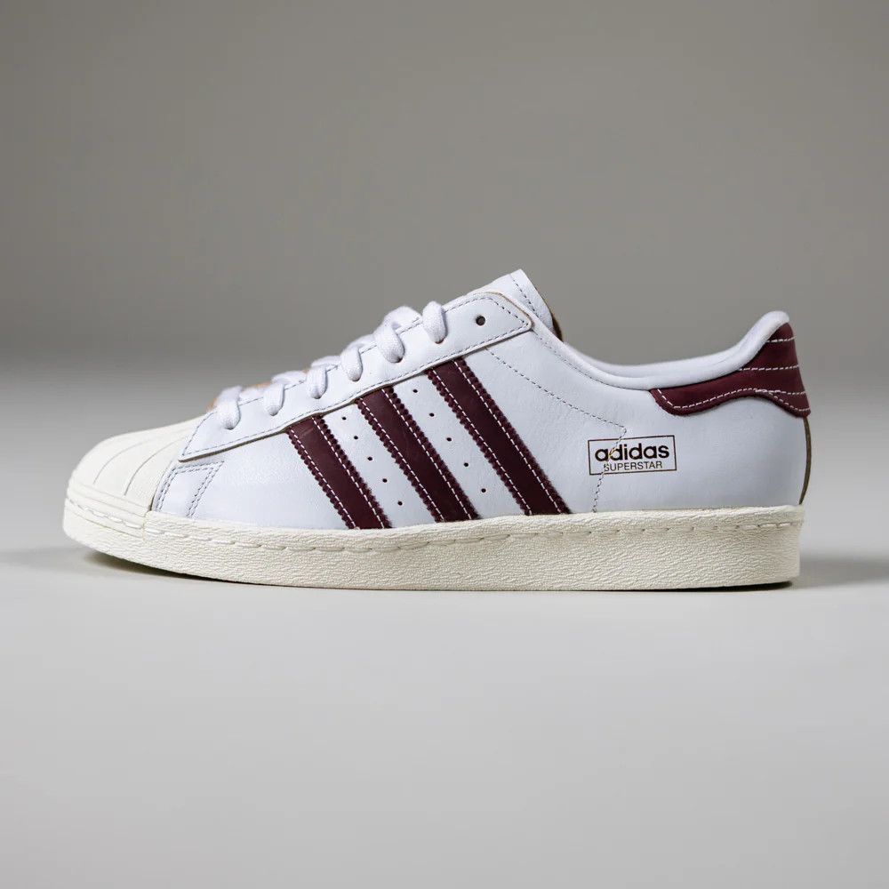 Adidas o1mle0426 Unisex Superstar 80 Low-Top Sneakers in White/Red Size US 10.5 / EU 43-44 - 6 Thumbnail