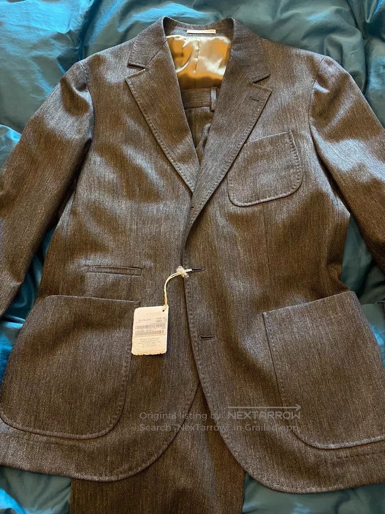 Brunello Cucinelli Brunello Cucinelli Wool suit set, grey Size 50L - 4 Thumbnail