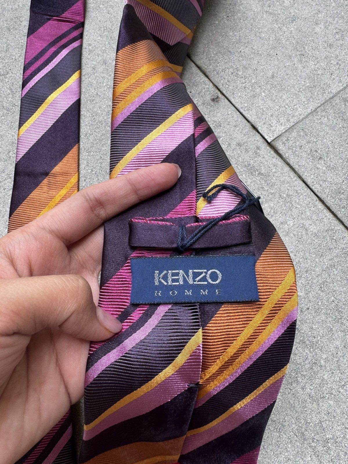 Kenzo Kenzo Striped Silk Tie Size ONE SIZE - 4 Thumbnail