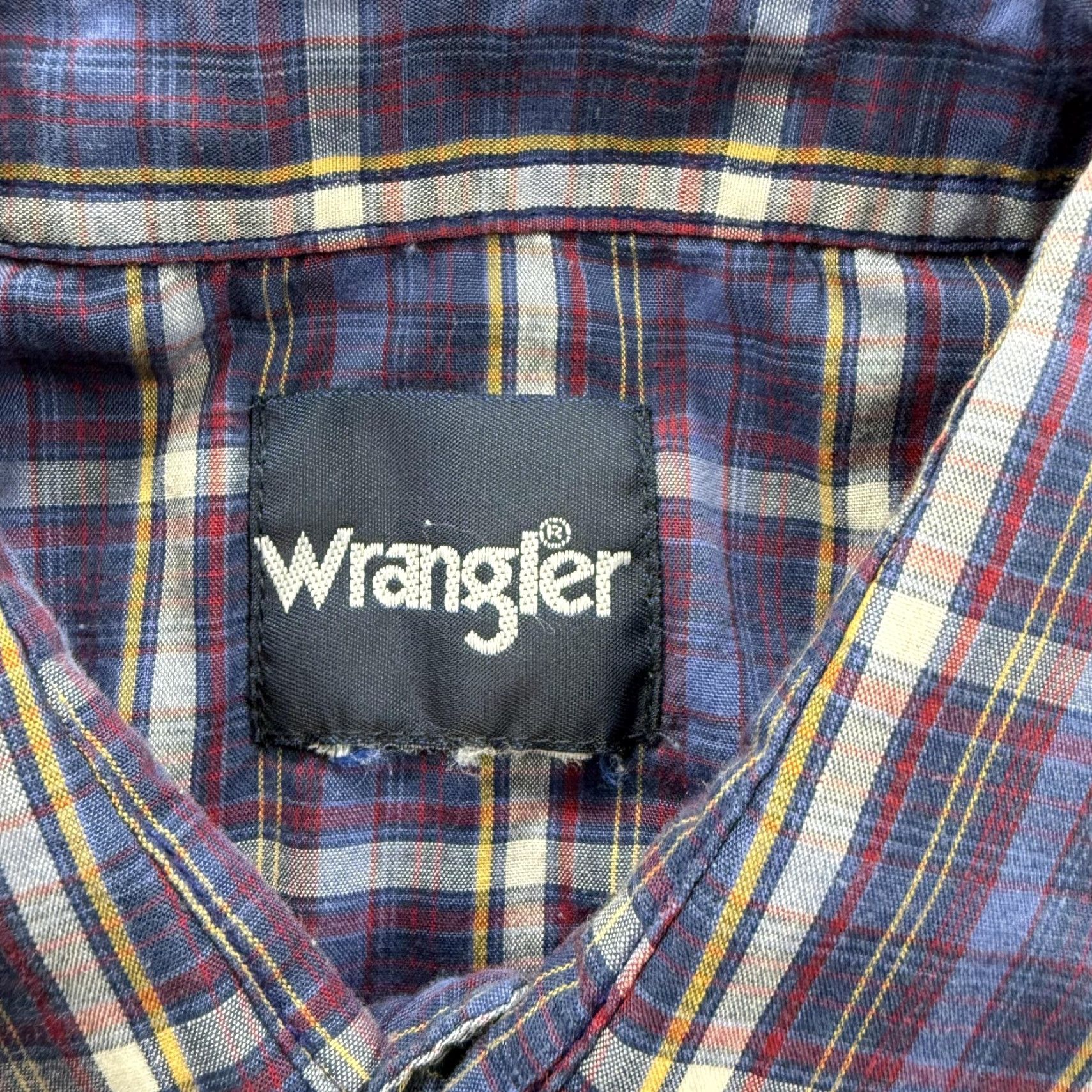 Wrangler Wrangler Shirt Mens XL Blue Plaid Western Pearl Snap Short Sleeve Casual Cowboy Size US XL / EU 56 / 4 - 3 Thumbnail