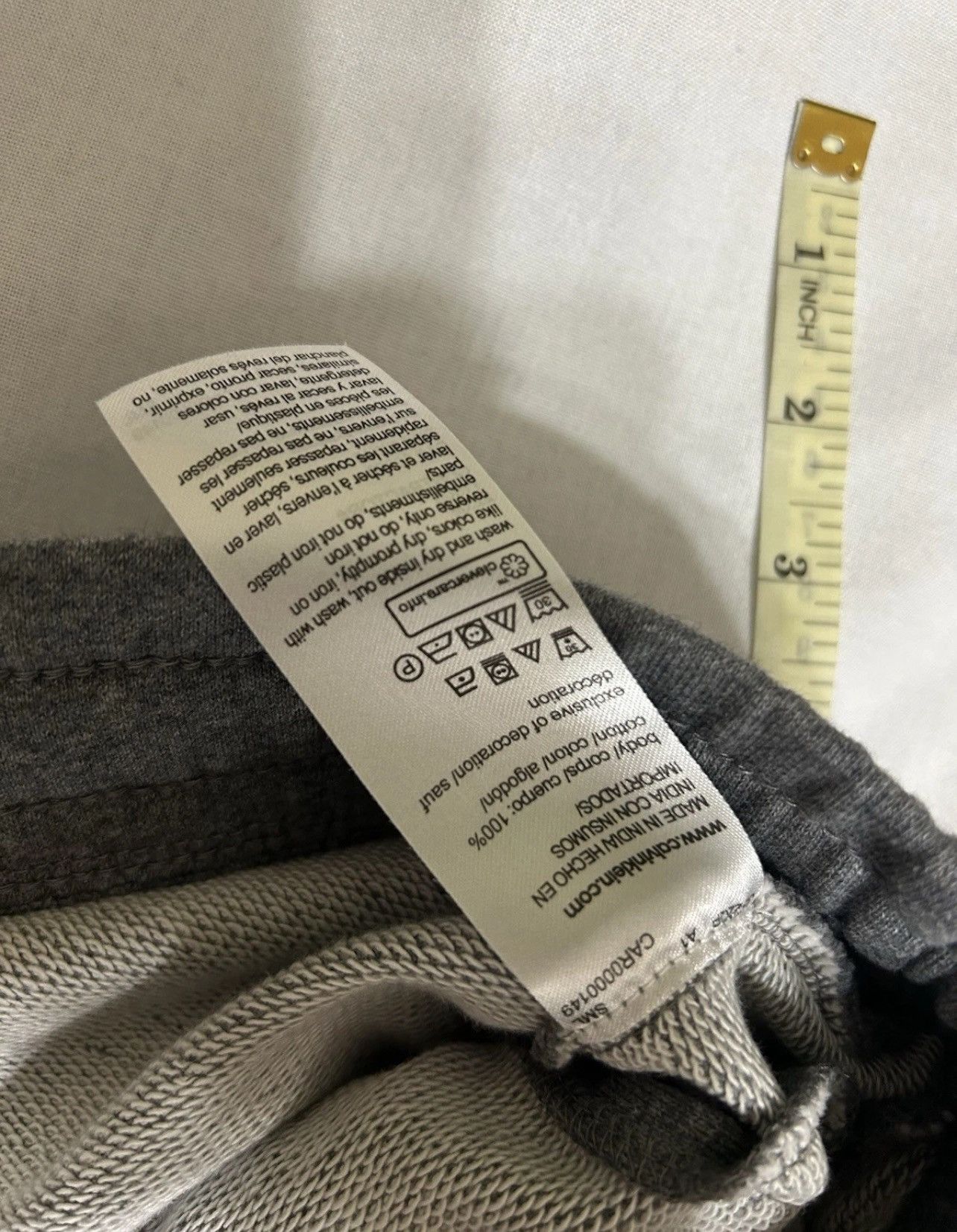 Calvin Klein Calvin Klein Embroidered Logo French Terry Shorts Gray - XXL Size US 40 / EU 56 - 6 Thumbnail