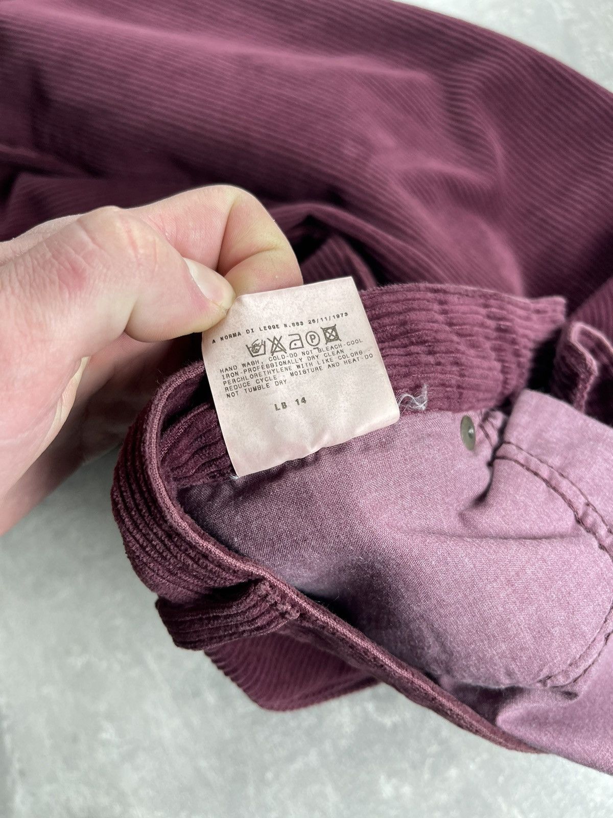 Dolce & Gabbana Dolce & Gabbana D&G DeadStock Burgundy Corduroy Flared Pants Size US 33 - 12 Thumbnail
