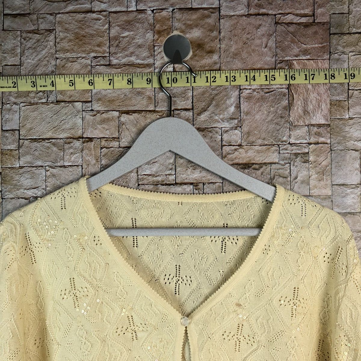 Homespun Knitwear × Japanese Brand Leilion Brown Cardigan vintage crochet Knitwear #A1202 Size M / US 6-8 / IT 42-44 - 4 Thumbnail