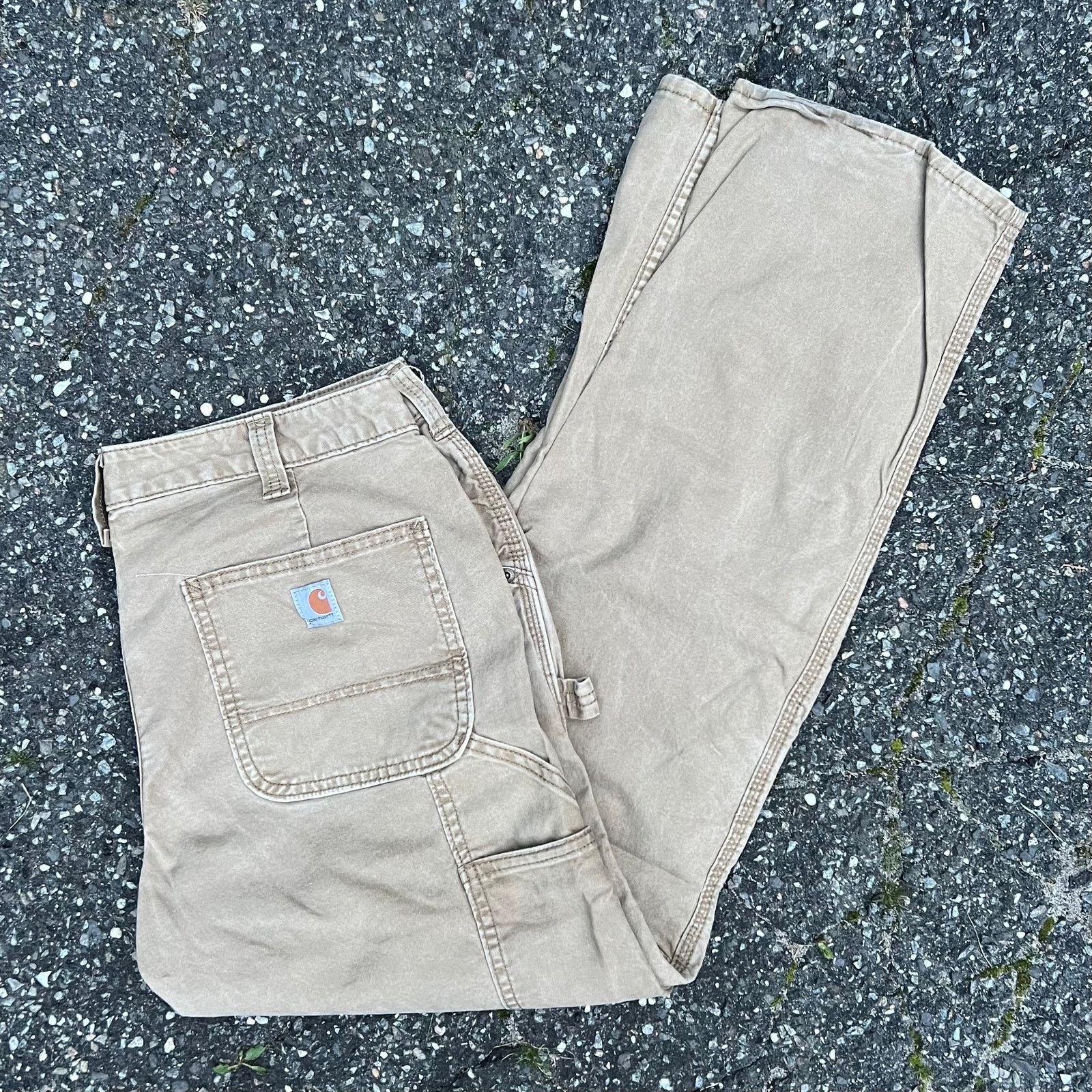 Carhartt × Vintage Vintage Y2K brown Carhartt work wear carpenter pants Size US 32 / EU 48 - 1 Thumbnail