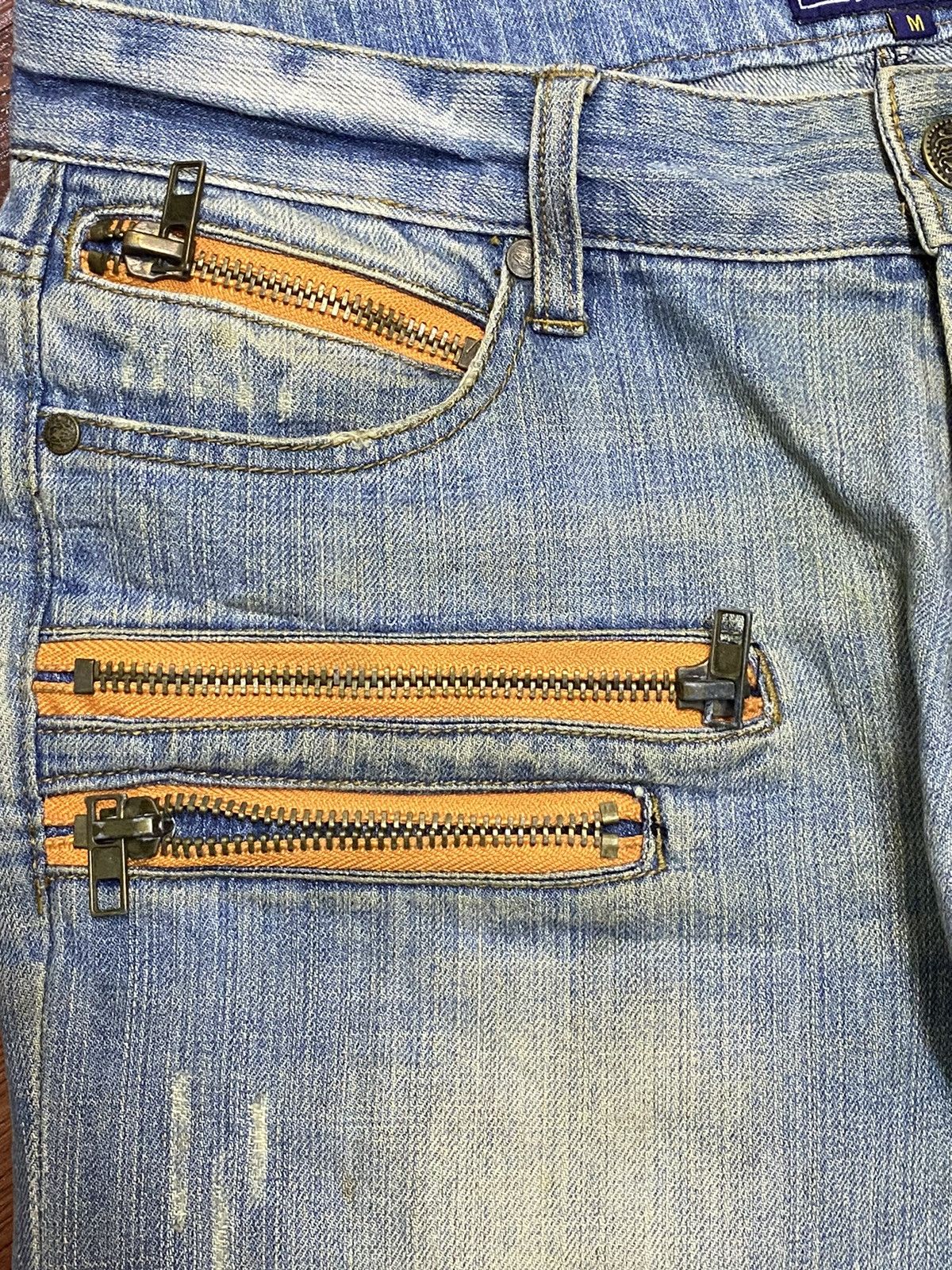 Japanese Brand Japanese Augeh Faded Multi Pocket Distressed Slim Jeans Size US 34 / EU 50 - 9 Thumbnail