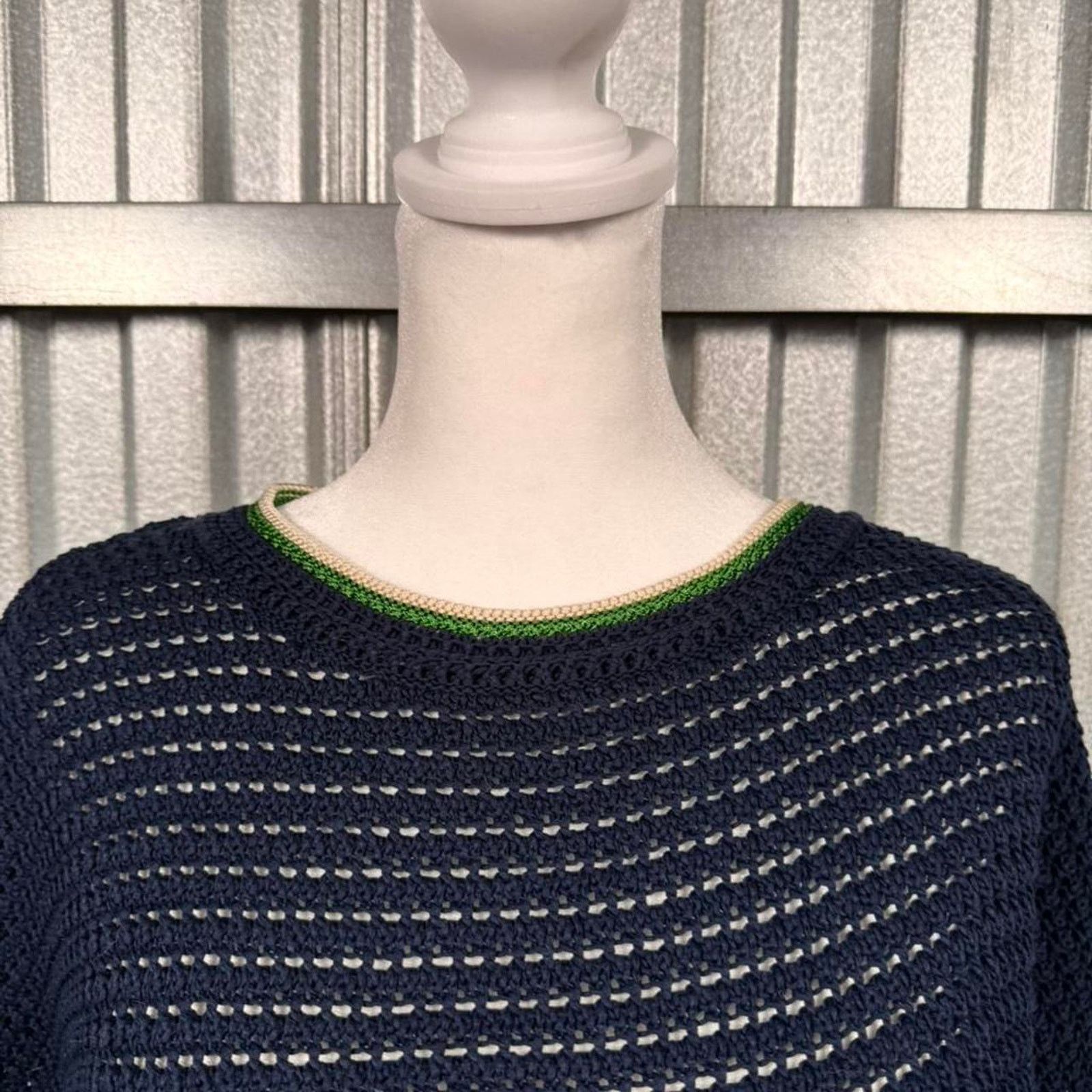 Vince Vince navy blue crochet sweater Size M / US 6-8 / IT 42-44 - 4 Thumbnail