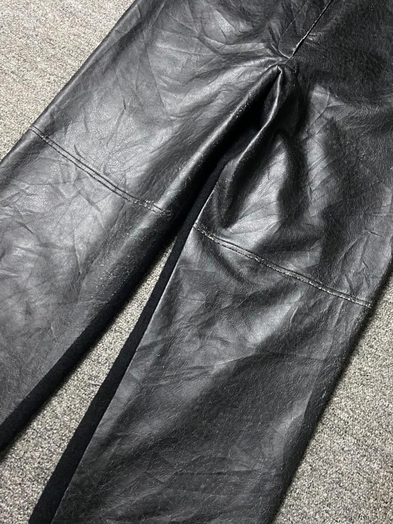 Japanese Brand Vintage 80’s MOITIE MOITIE Leather Pants (134) Size US 26 / EU 42 - 2 Thumbnail
