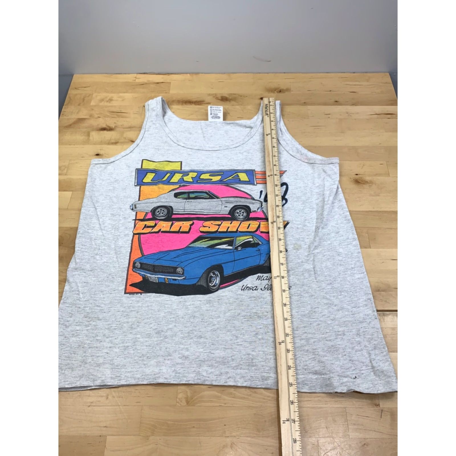 Anvil VINTAGE 1998 Ursa Car Show Tank Top Women L Gray Muscle Car Outlaw Tee 90s 11185 Size L / US 10 / IT 46 - 6 Thumbnail