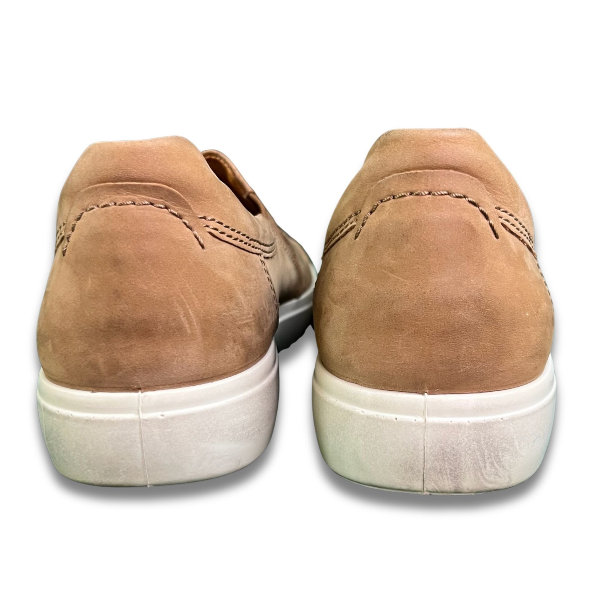 Ecco ECCO Mens Soft 7 Slip-On Leather Sneakers Beige & White Size Size US 9 / EU 42 - 4 Thumbnail