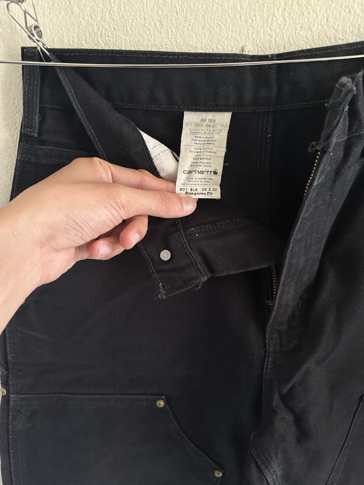 Carhartt (29x32) Vintage Carhartt Double Knee B01 BLK Size US 29 - 3 Thumbnail