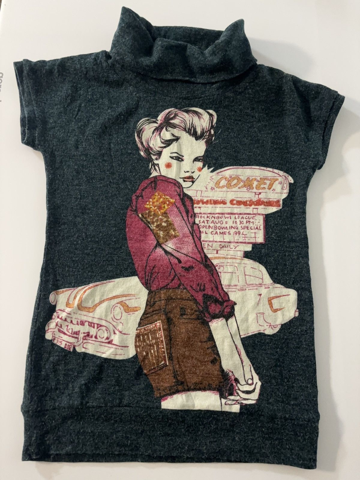 Designer × Vintage Vintage printed knit tee mini sweater Size M / US 6-8 / IT 42-44 - 1 Thumbnail
