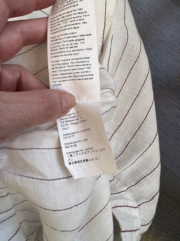 Other Persona by Marina Rinaldi Linen Blend Pants White US 10 Size 32" / US 10 / IT 46 - 13 Thumbnail