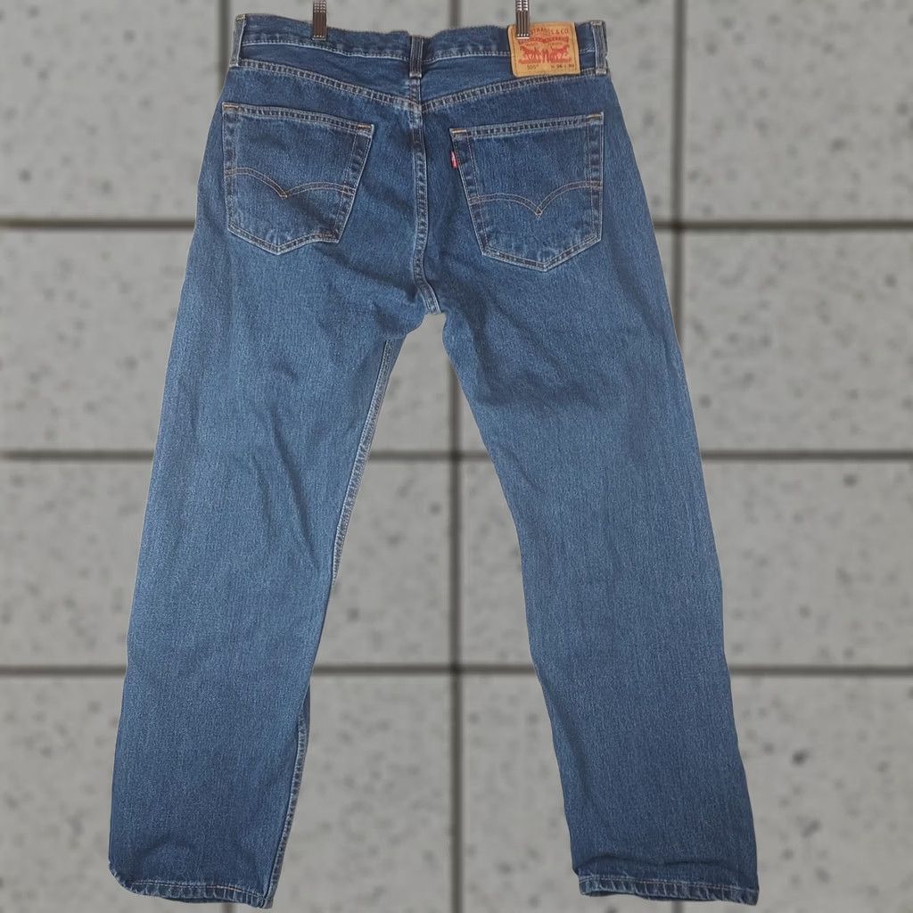 Levi's Levi's 505 Jeans Mens 36x30 Blue Denim Straight Leg Vintage Style Regular Fit 5-Pocket Size US 36 / EU 52 - 1 Thumbnail