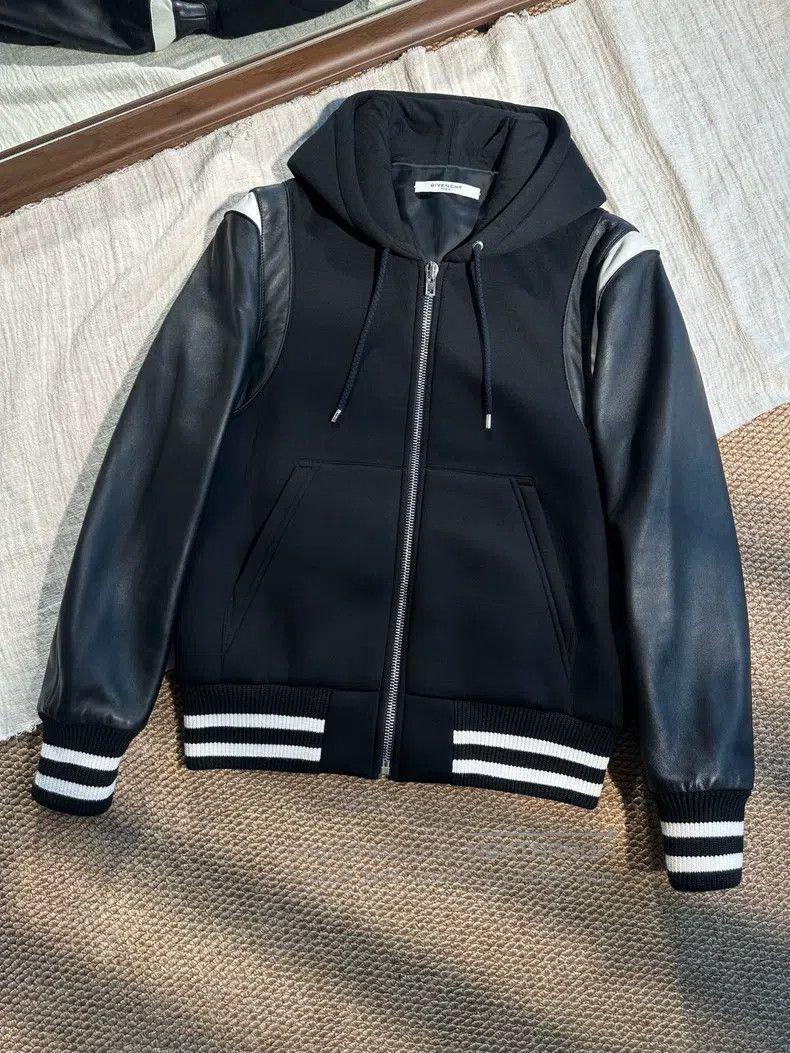 Givenchy Givenchy Leather sleeve patched leather back letter logo b Size US M / EU 48-50 / 2 - 3 Thumbnail