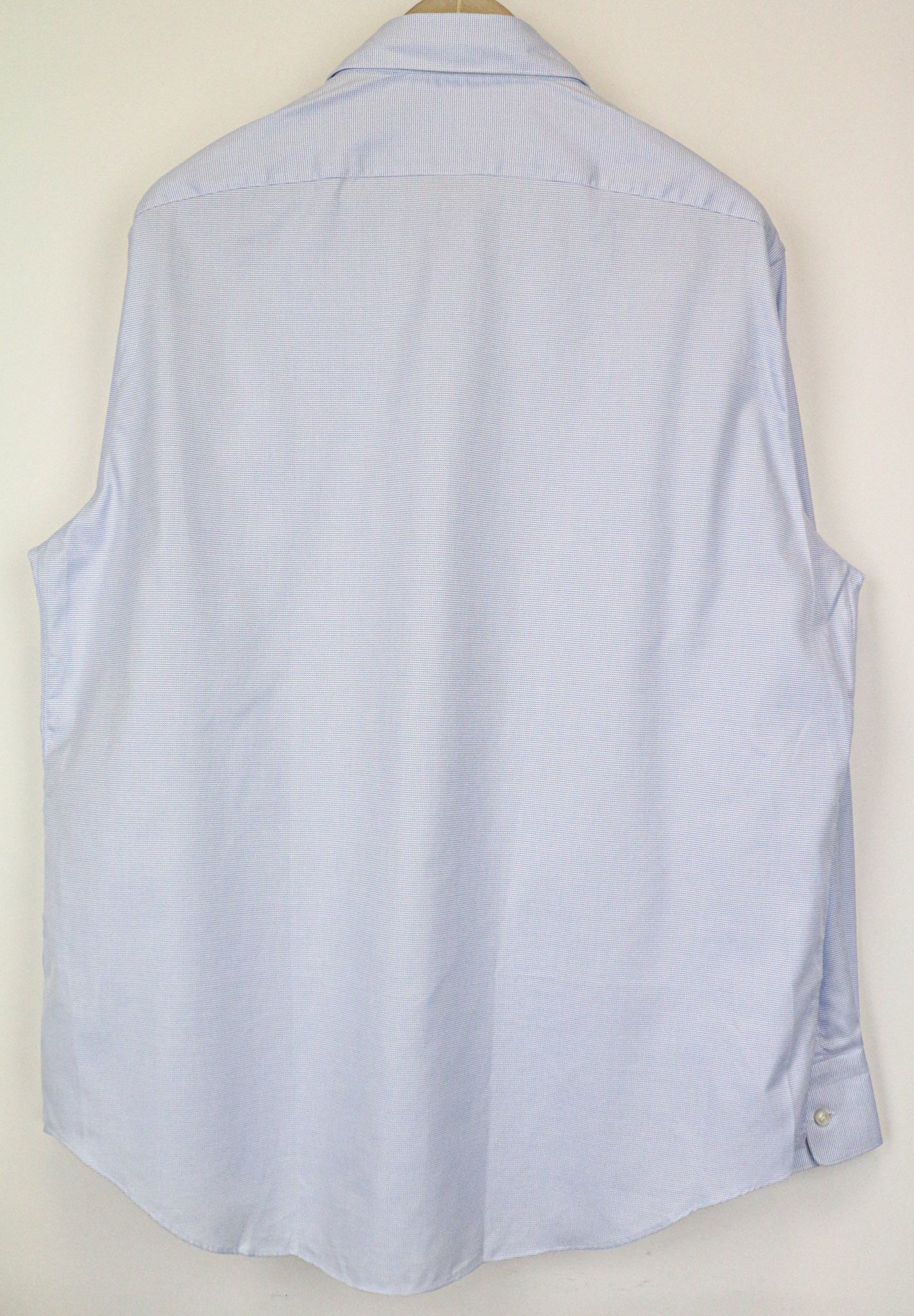 Suitsupply ~L/XL Slim Blue Cotton Patterned Long Sleeve Shirt 77217 Size US L / EU 52-54 / 3 - 2 Thumbnail