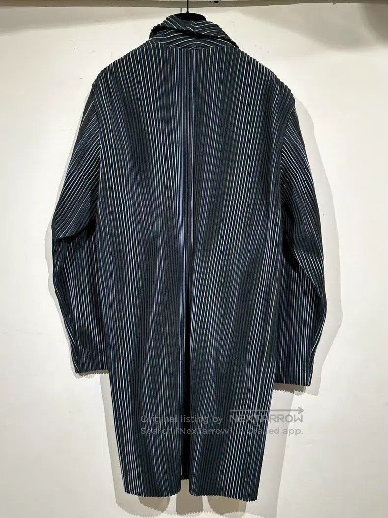 Issey Miyake Issey Miyake Blue Ruffled Trench Coat Size L / US 10 / IT 46 - 6 Thumbnail