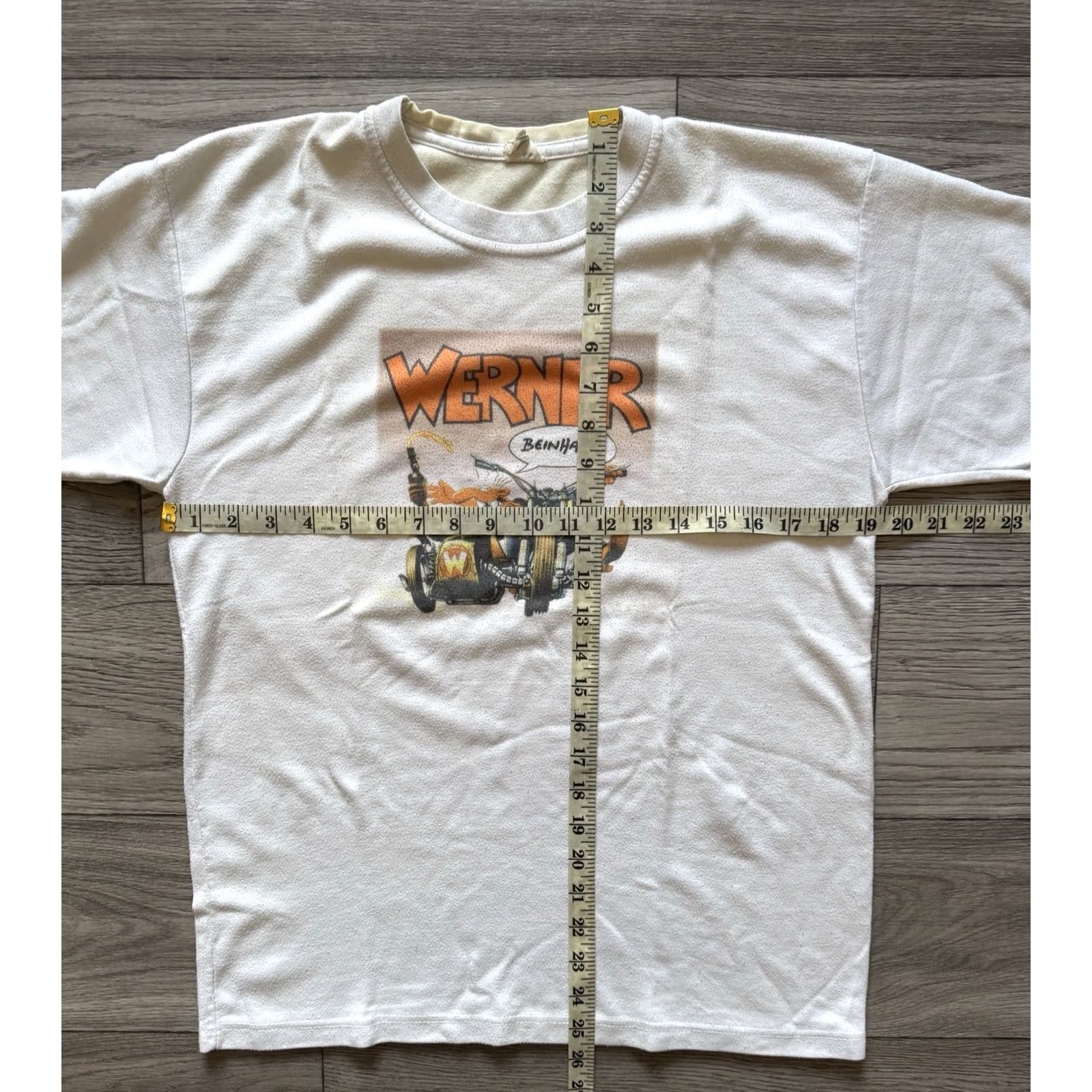 Vintage VINTAGE Werner Beinhart ! White T-shirt M/L Men Shirt 1990s White Mens Size US M / EU 48-50 / 2 - 3 Thumbnail