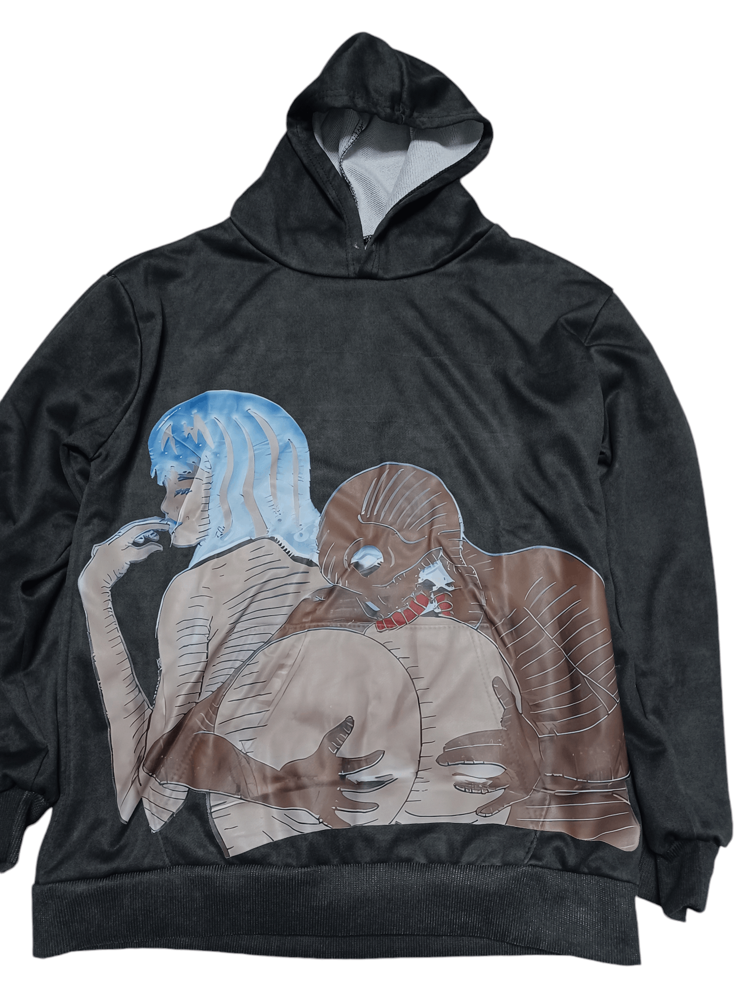 Nude FIRE NUDE GIRL SK8 Y2K OPIUM DRILL AVANT GARDE ART HOODIE Size US M / EU 48-50 / 2 - 2 Thumbnail