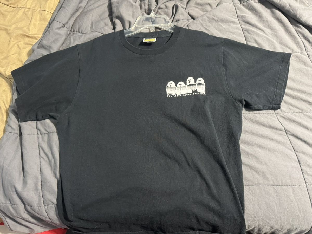 BAPE Stroke Camo Distortion Tee Black/Black