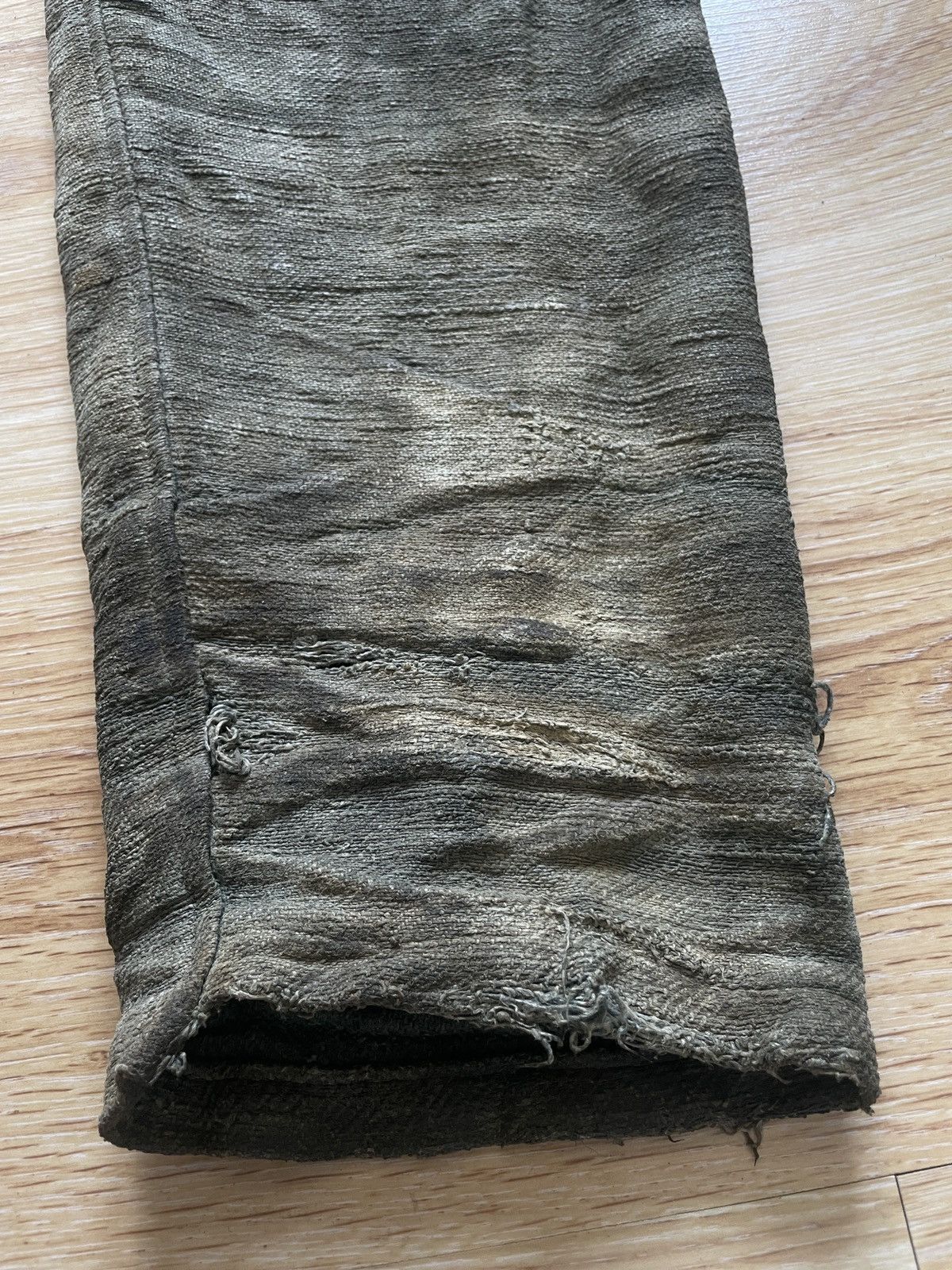 Vintage 1890-1910 Shepherds Pants (hemp + linen Shuttle loom woven) Size US 34 / EU 50 - 13 Thumbnail
