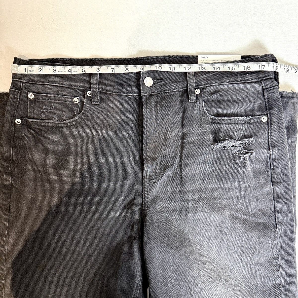 American Eagle Outfitters American Eagle Jeans 14 Black Super High-Rise Ankle Straight Size 36" / US 14 / IT 50 - 11 Thumbnail