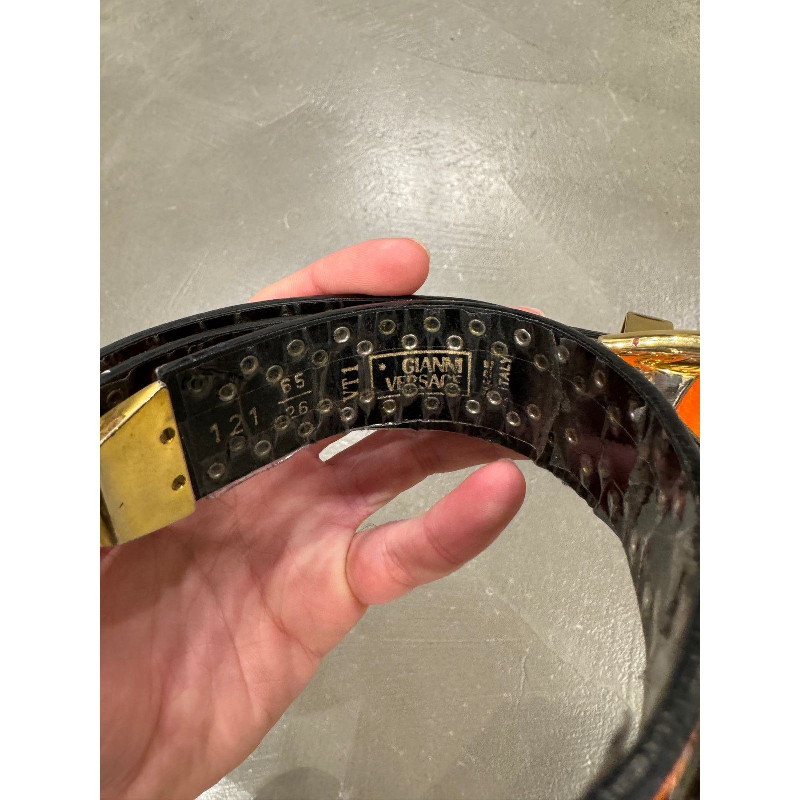 1980s Gianni Versace studded leather belt