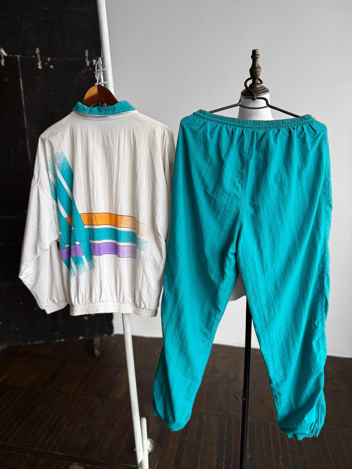 Vintage Crane Mens Vintage Tracksuit Windbreaker Set Jacket Pants Size US L / EU 52-54 / 3 - 4 Thumbnail