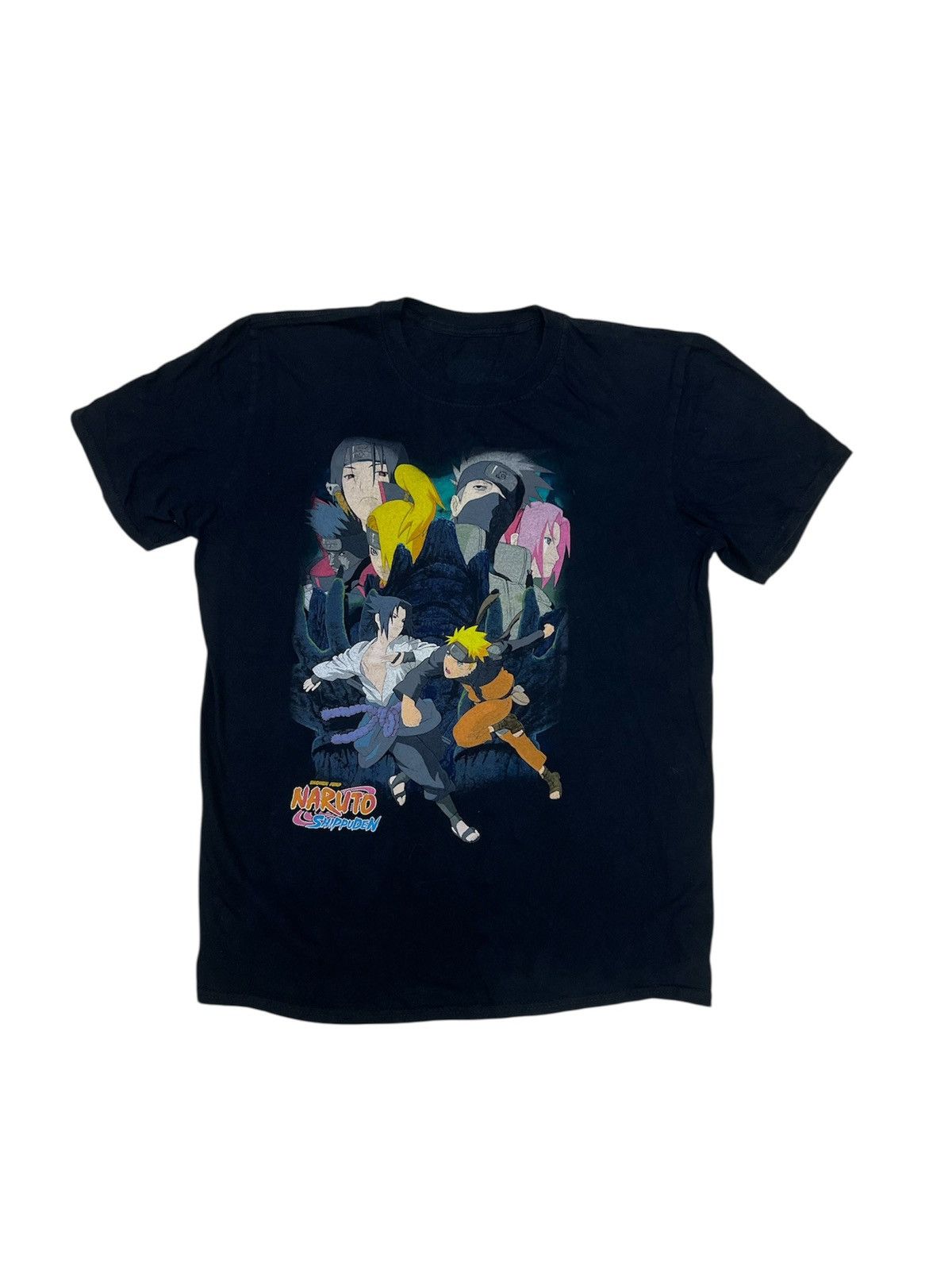 Anime Vintage Naruto Shippuden Akatsuki Kakashi Sakuke Anime Tee Size US L / EU 52-54 / 3 - 1 Thumbnail